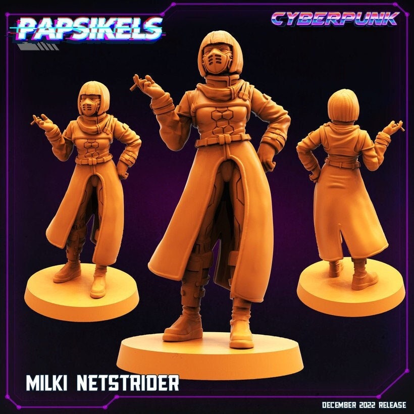 Cyberpunks Edge runners Milki Netstrider (kiwi), Papsikels