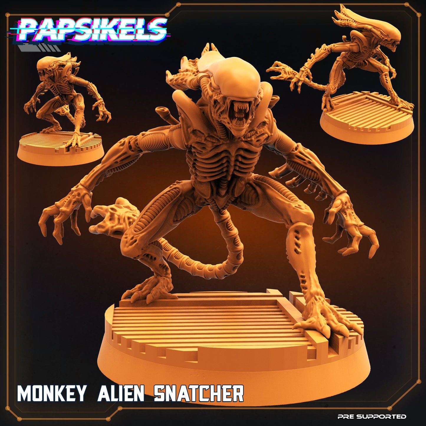 Monkey Alien Snatcher, Papsikels, resin model