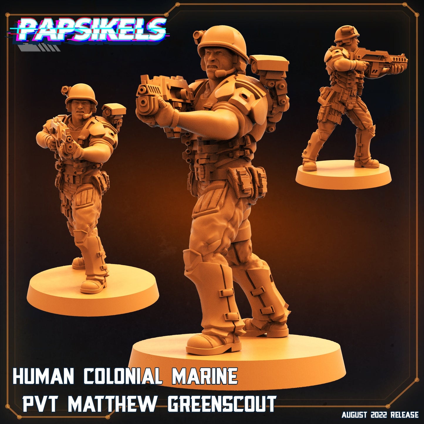 Colonial Marine PVT Matthew Greenscout, Papsikels, resin model