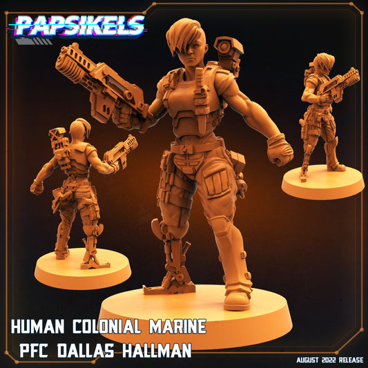 Colonial Marine PFC Dallas Hallman, Papsikels, resin model