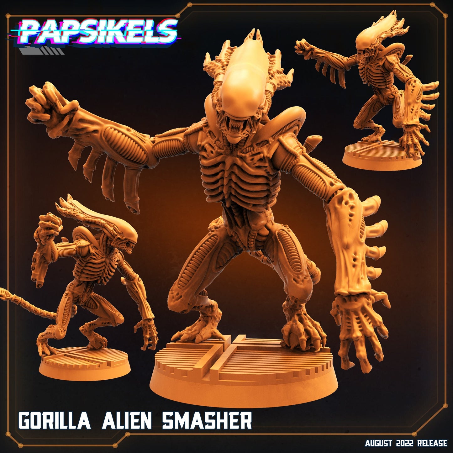 Gorilla Alien Smasher, Papsikels, resin model