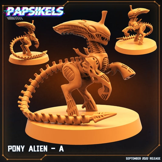 Pony Alien A, 32mm, Papsikels, resin model