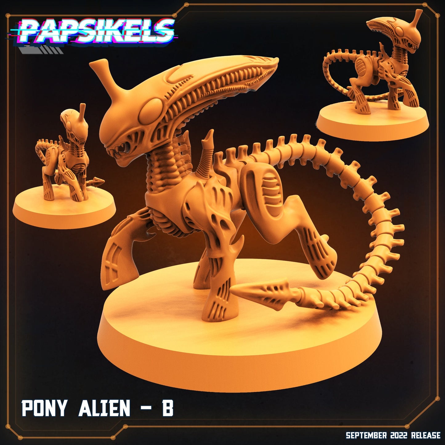 Pony Alien B, 32mm, Papsikels, resin model