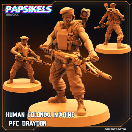 Human Colonial Marine PFC Draydon, Papsikels