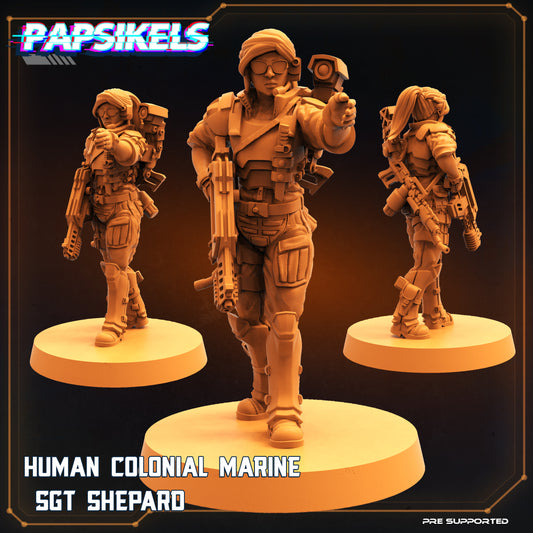 Human Colonial Marine SGT Shepatd, Papsikels