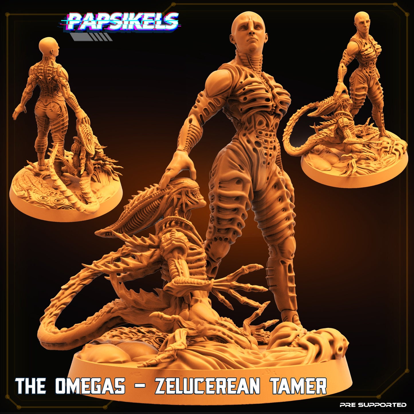 The Omegas Zelucerean Tamer 60mm tall, Papsikels ,  resin model