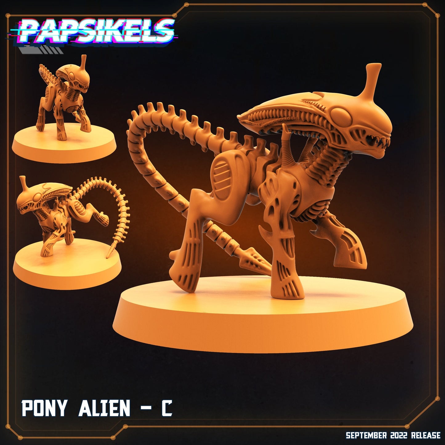 Pony Alien C, 32mm, Papsikels, resin model