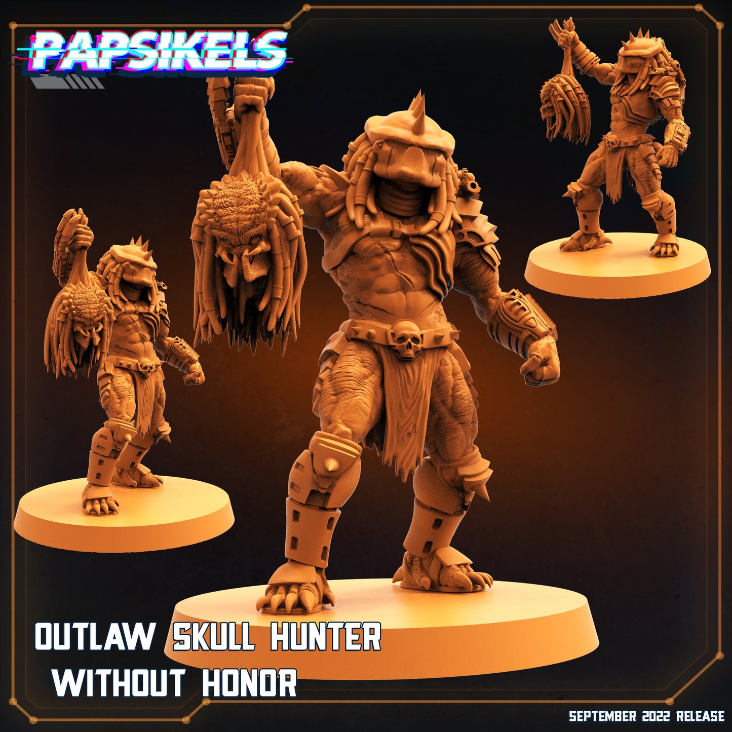 Outlaw Skull Hunter Without Honor , Papsikels, resin model