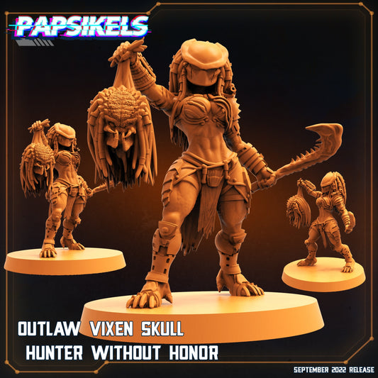 Outlaw Vixen Skull Hunter Without Honor , Papsikels, resin model