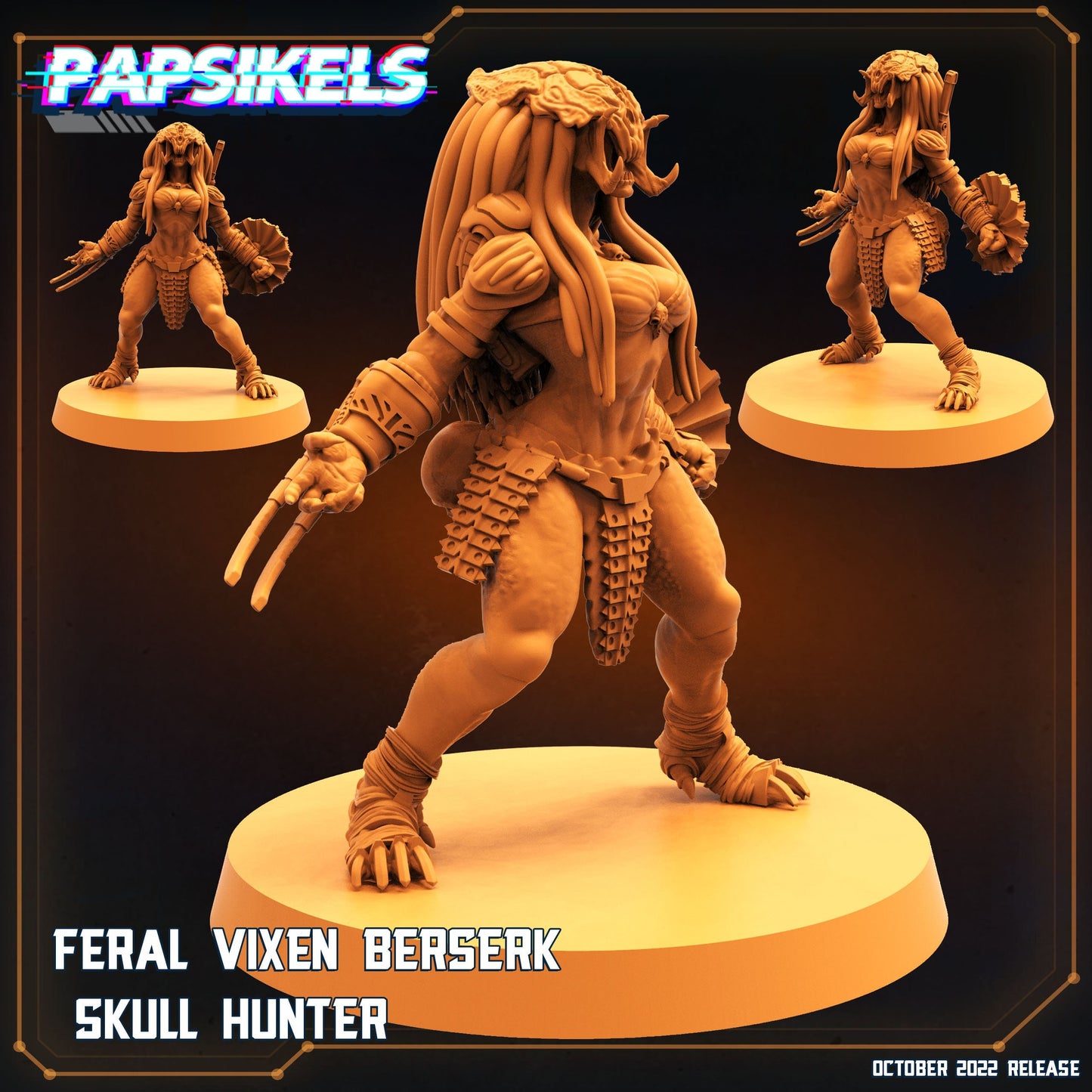 Feral Vixen Berserker Skull Hunter, Papsikels
