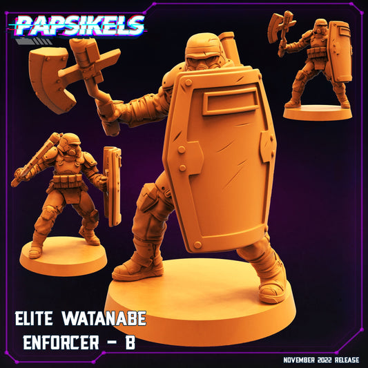 Cyberpunks Edge runners Elite Watanabe Enforcer B, Papsikels, resin model