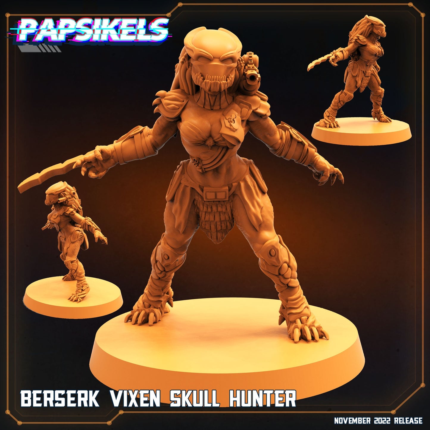 Berserk Vixen Skull Hunter , Papsikels, resin model