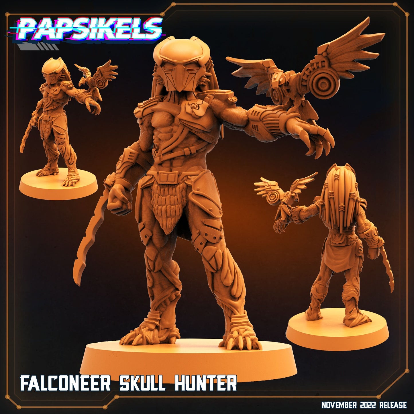 Falconeer Skull Hunter , Papsikels, resin model