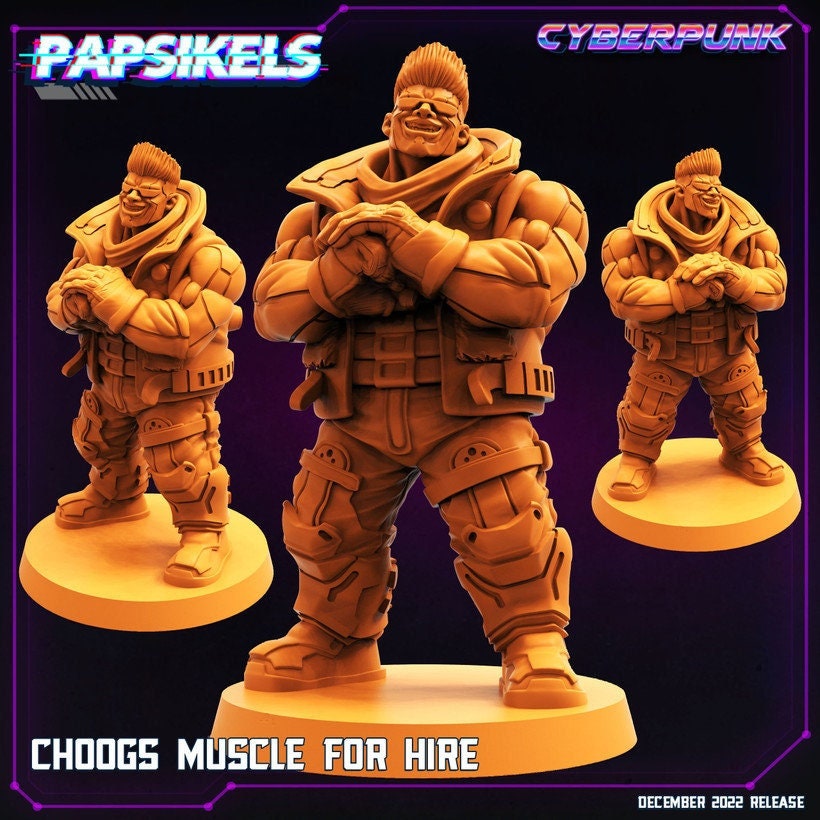 Cyberpunks Edge runners Choogs Muscle For Hire, Papsikels