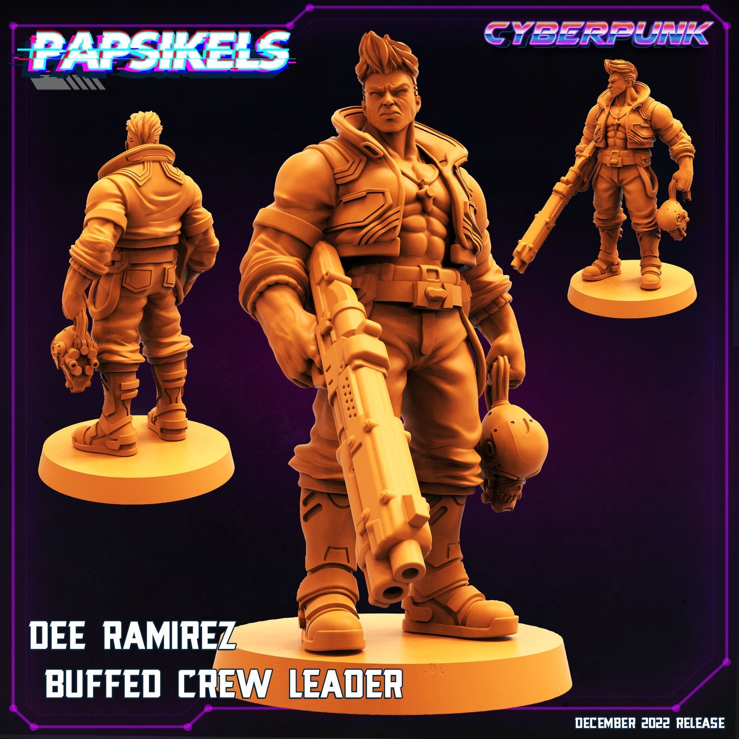 Cyberpunks Edge runners Dee Ramirez Buffed Crew Leader, Papsikels