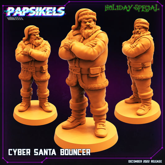 Cyberpunks Edge runners, Cyber Santa Bouncer, Papsikels, resin model