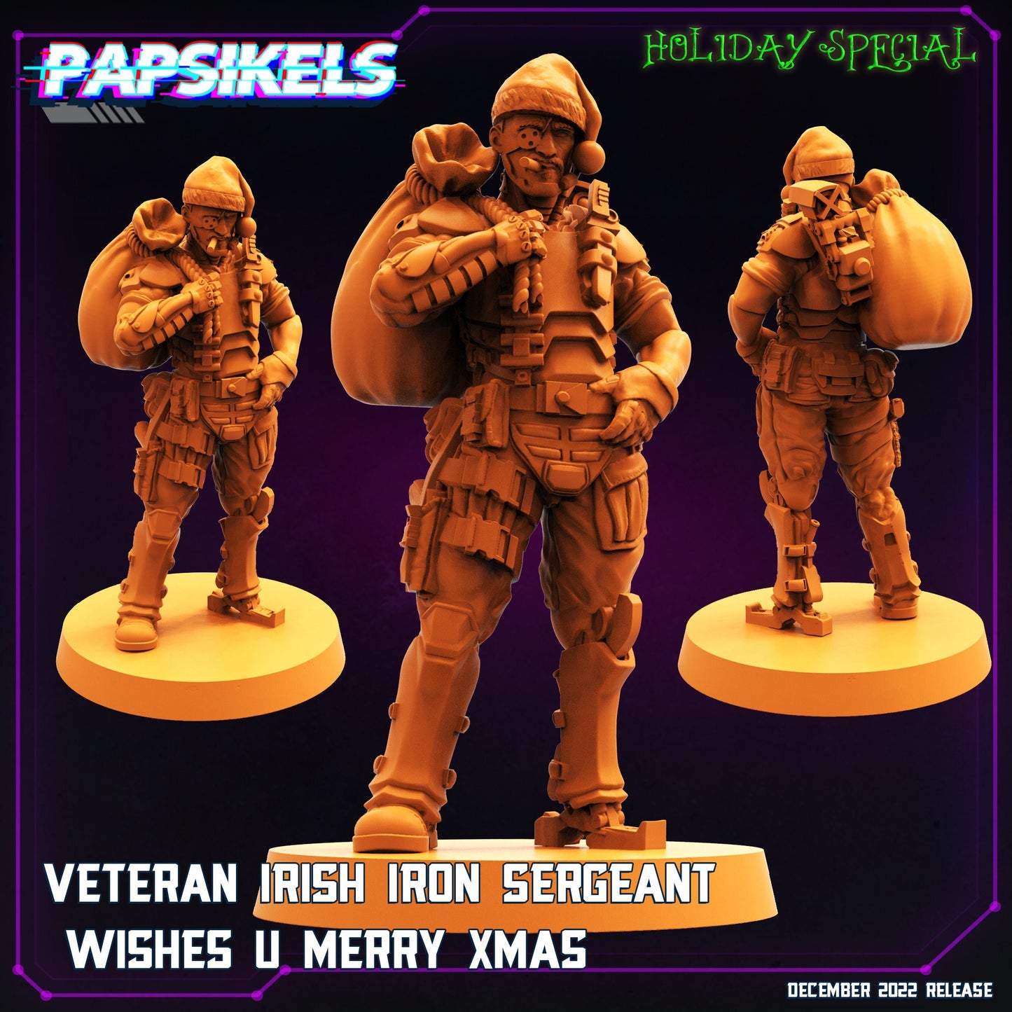 The Veteran The Irish Iron Sargeant wishes you a merry christmas, resin model