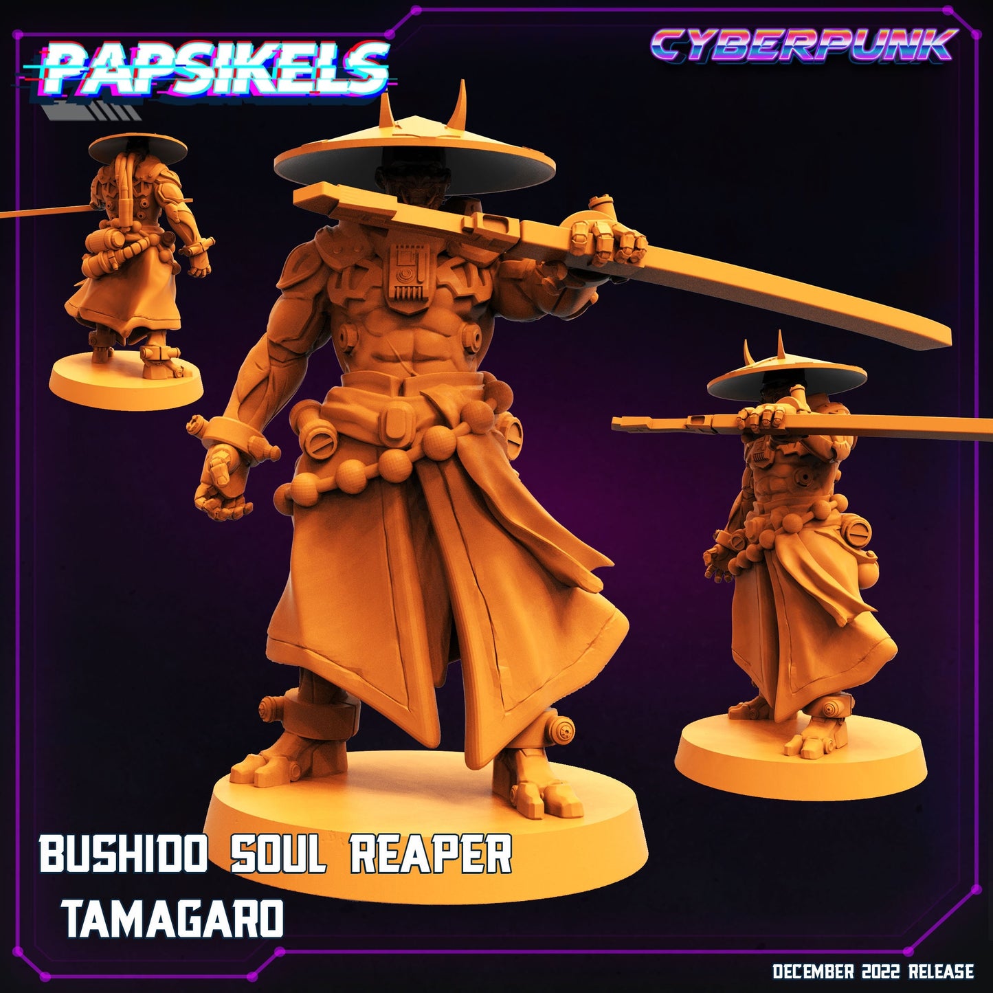 Cyberpunks Edge runners Bushido Soul Reaper Tamagaro, Papsikels, resin model