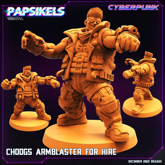 Cyberpunks Edge runners, Choogs Armblaster For Hire, Papsikels