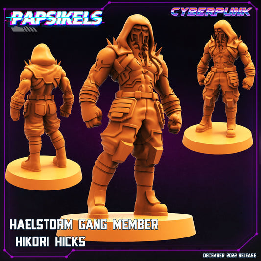 Cyberpunks Edge runners, Haelstorm Gang Member Hikori Hicks, Papsikels