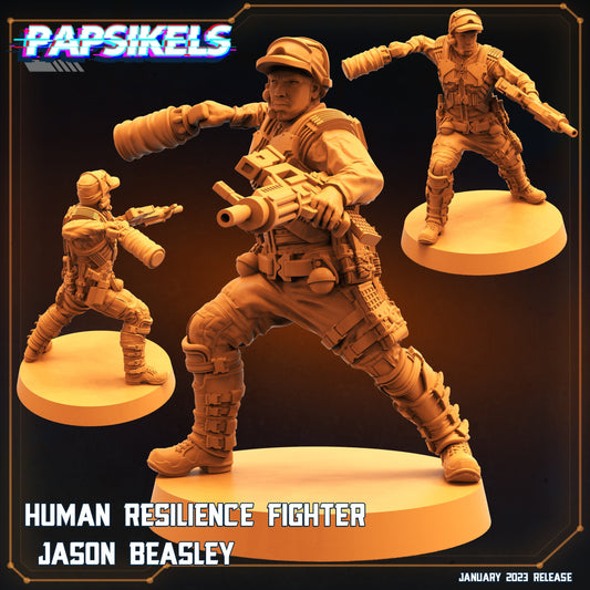 Human resilience Fighter Jason Beasley , Papsikels, resin model