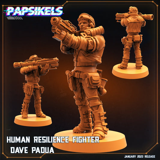 Human resilience Fighter Laser Cannon Dave Padua, Papsikels, resin model