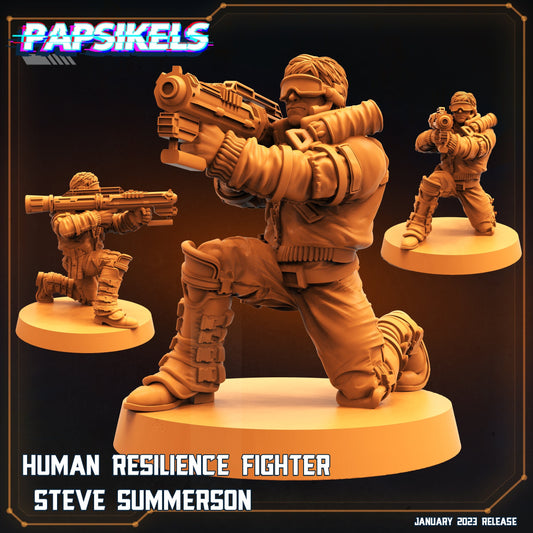 Human resilience Fighter Laser Cannon Steve Summersun, Papsikels, resin model