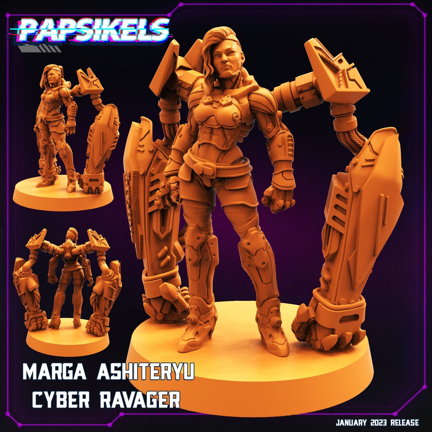 Cyber punk, Marga Ashiteryu Cyber Ravager, Papsikels, resin model