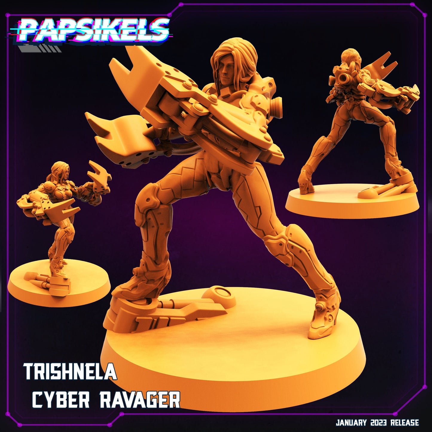 Cyber punk, Trishnela Cyber Ravager, Papsikels, resin model