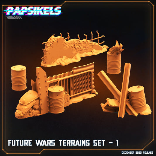 Future Wars Terrain Set 1, Papsikels, resin model