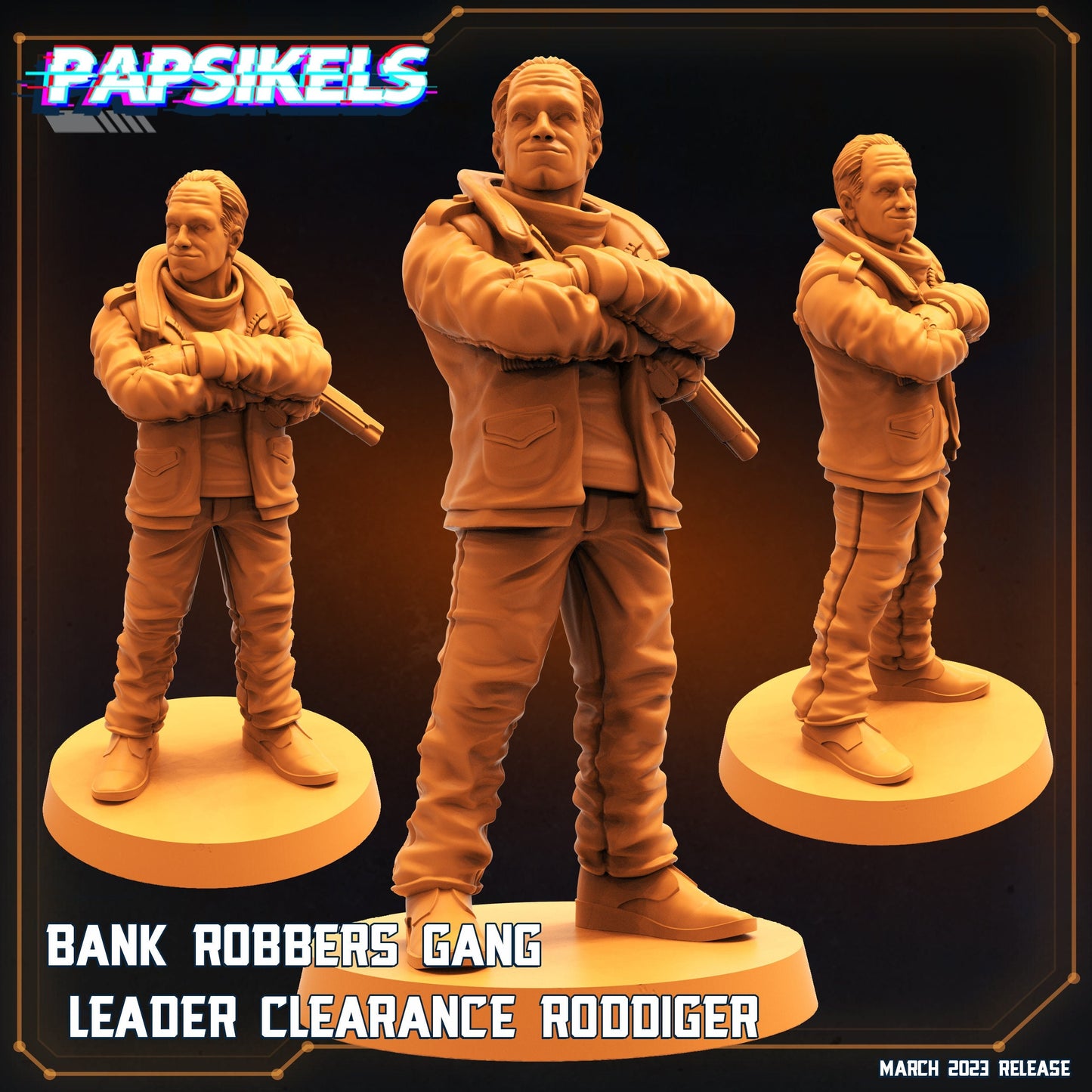 Corpocops Bank Robbers Gang Leader Clearance Roddiger, Papsikels