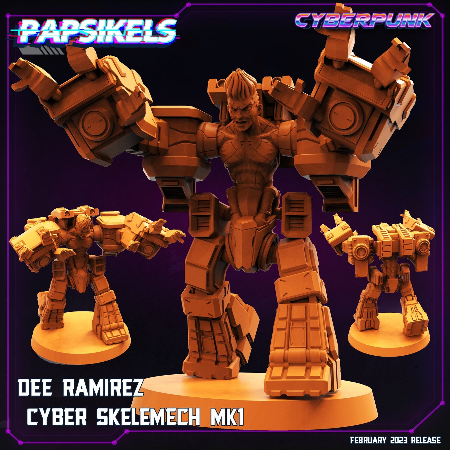 Cyberpunks Edge runners Dee Ramirez Cyber Skelemech, Papsikels