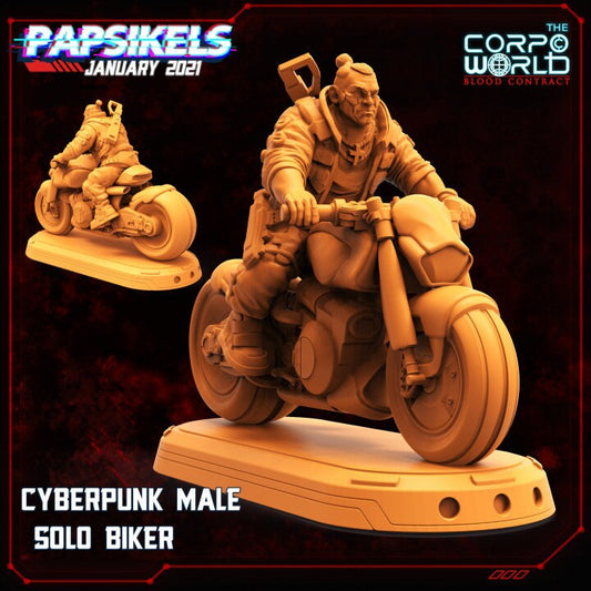 Cyberpunk male solo Biker, Papsikels