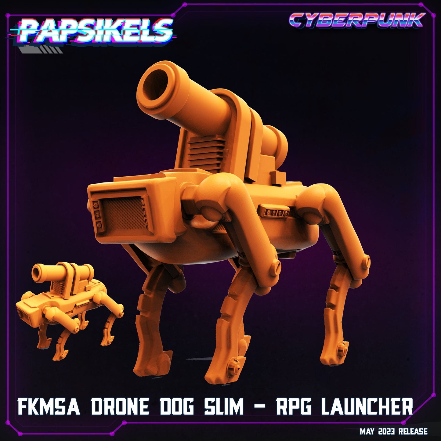 Cyberpunk, Fkmsa Drone Dog Slim RPG Launcher, Papsikels