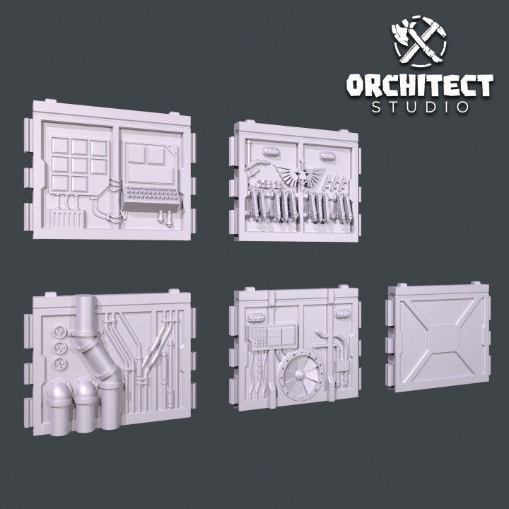 Orchitect Studios, Sci-fi skirmish terrain, Painters small set.