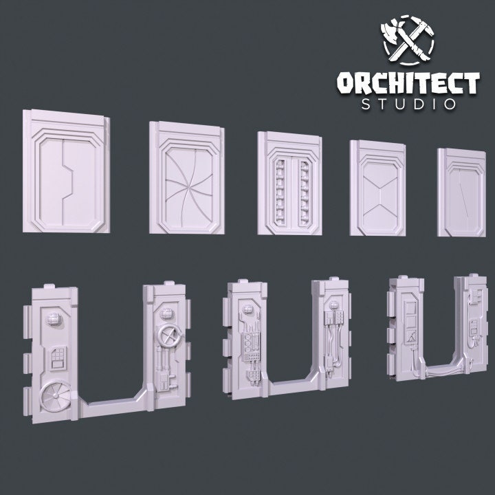 Orchitect Studios, Sci-fi skirmish terrain, Painters small set.