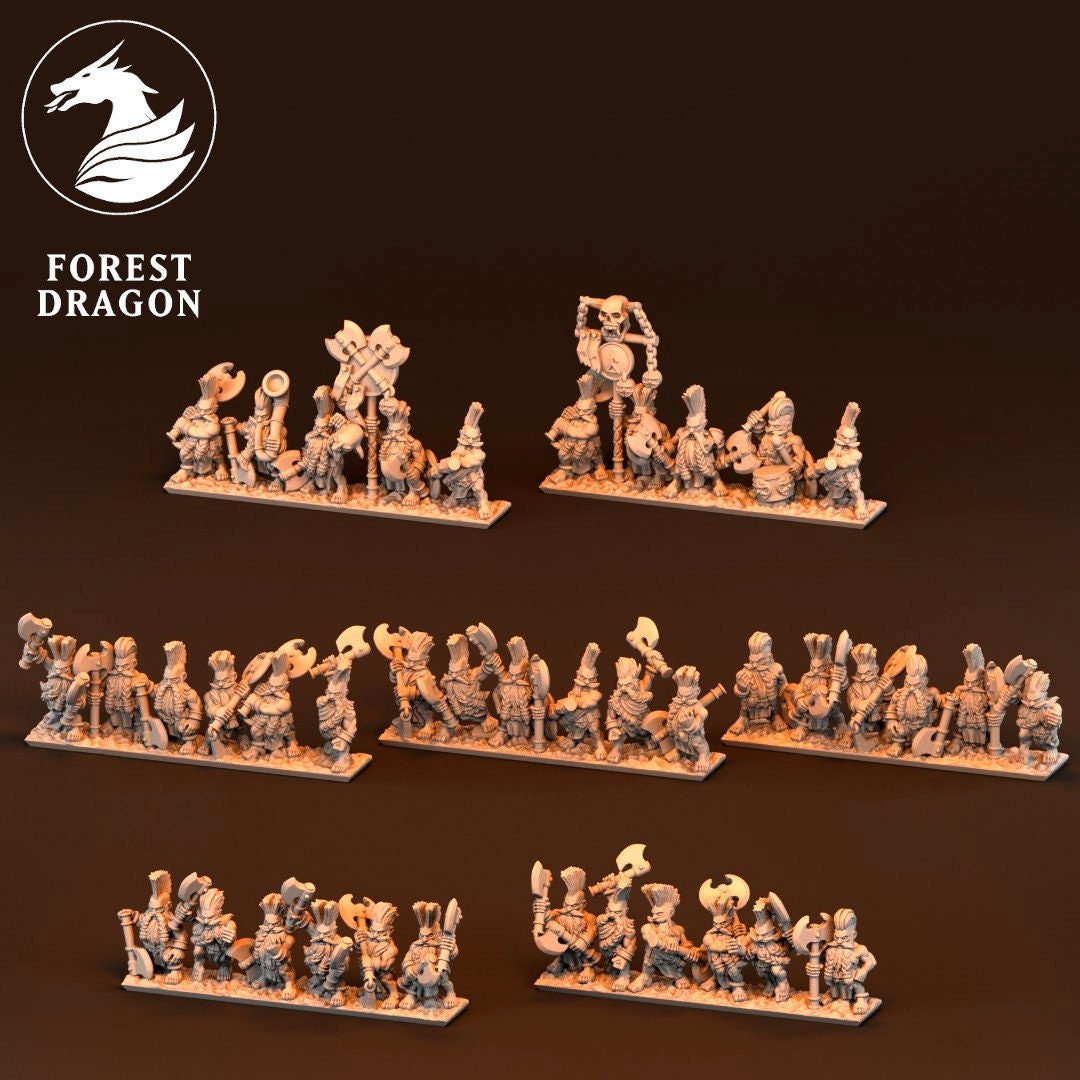 10mm , Dwarf Berserkers, May'23 full set, Forest Dragon